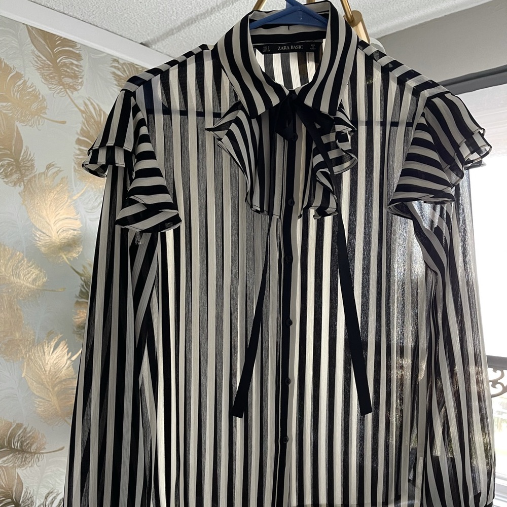 NEW Zara shirt bow S